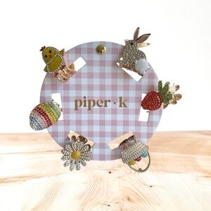 Piper K Colorful Easter Spring Mini Hair Clips